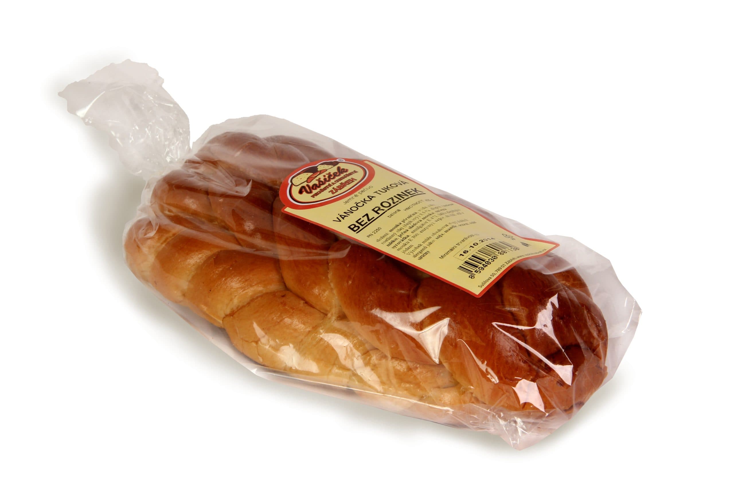 Vánočka tuková bez rozinek 400g