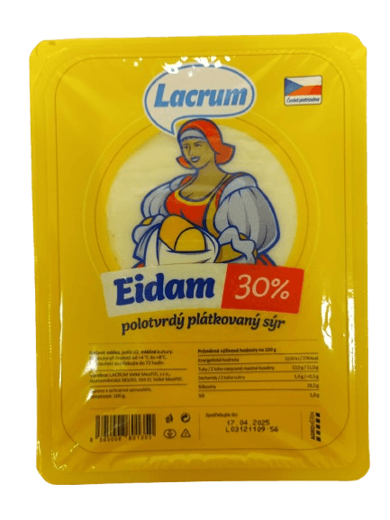 Eidam 30% plátky 100g